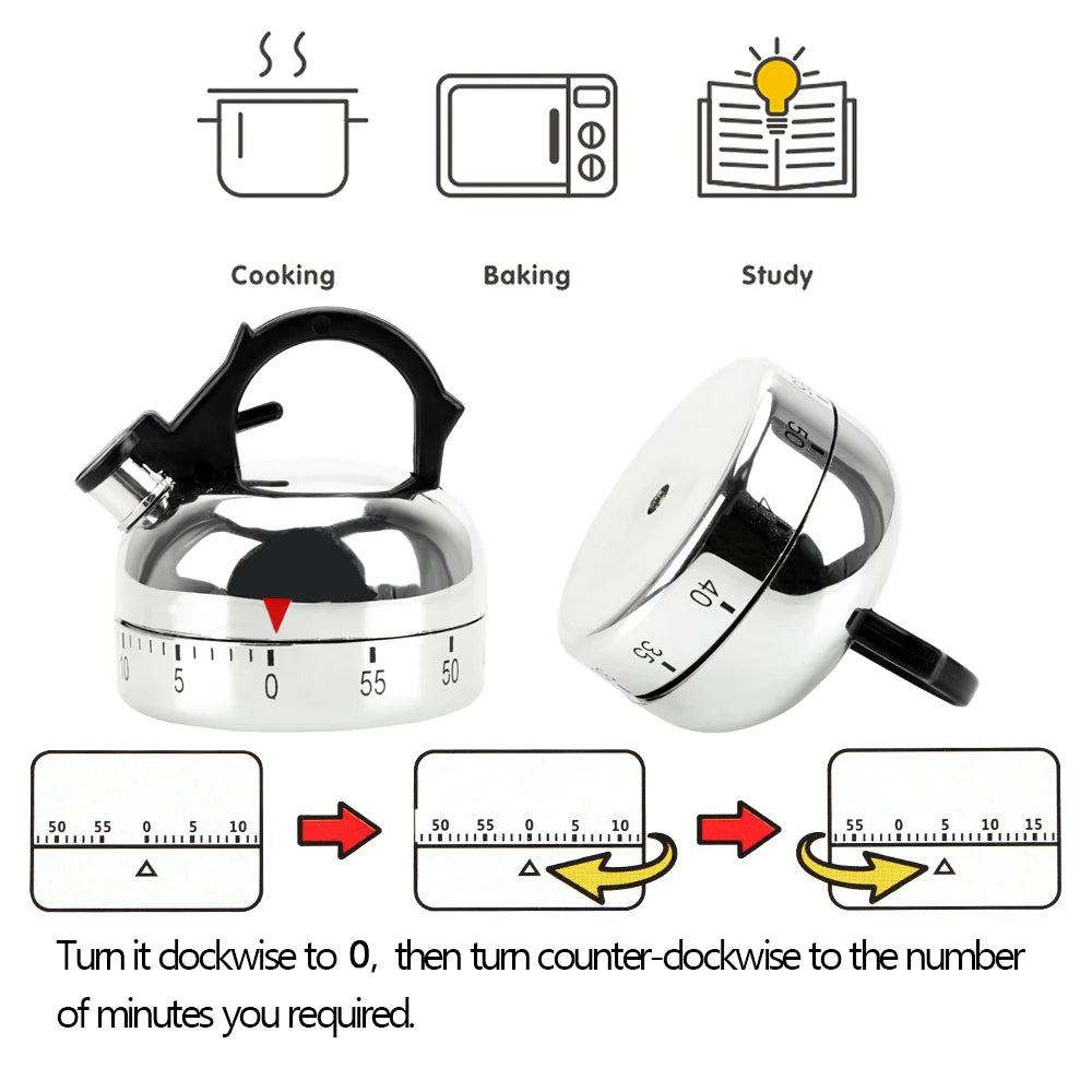 60 Minutes Kitchen Timer Kettle